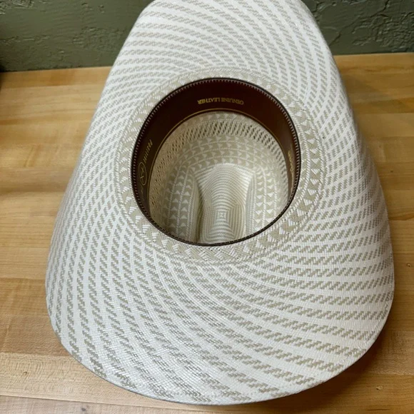 Cowboy’s Custom Greeley Hat Works Straw Rodeo American Hat Size 7 Long Oval